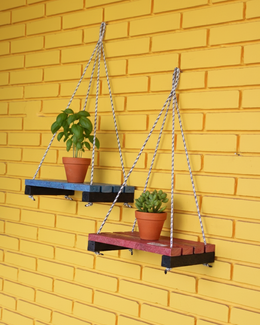 EcoWeave Wall Shelf Duo